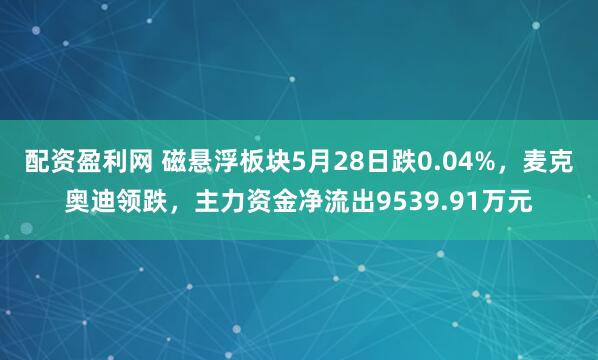 配资盈利网 磁悬浮板块5月28日跌0.04%，麦克奥迪领跌，主力资金净流出9539.91万元